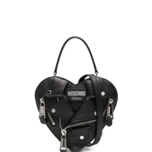 Moschino Biker heart-shaped tote bag