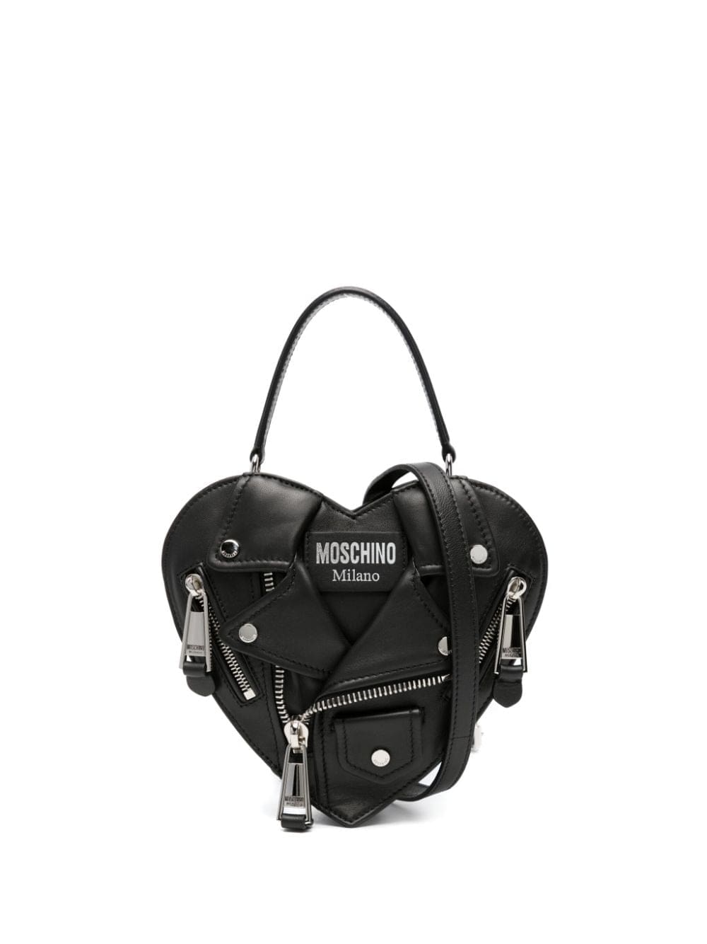 Moschino Biker heart-shaped tote bag