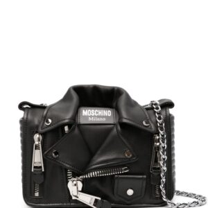 Moschino Biker leather shoulder bag
