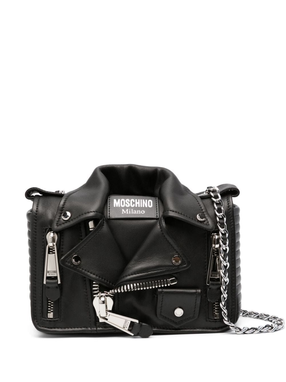 Moschino Biker leather shoulder bag