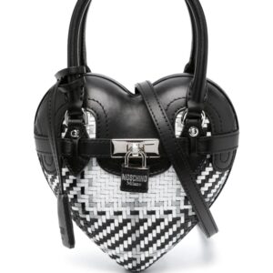 Moschino heart-shaped woven mini bag