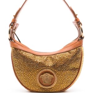 Versace Repeat crystal-embellished shoulder bag