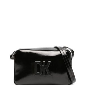 DKNY logo-plaque leather crossbody bag