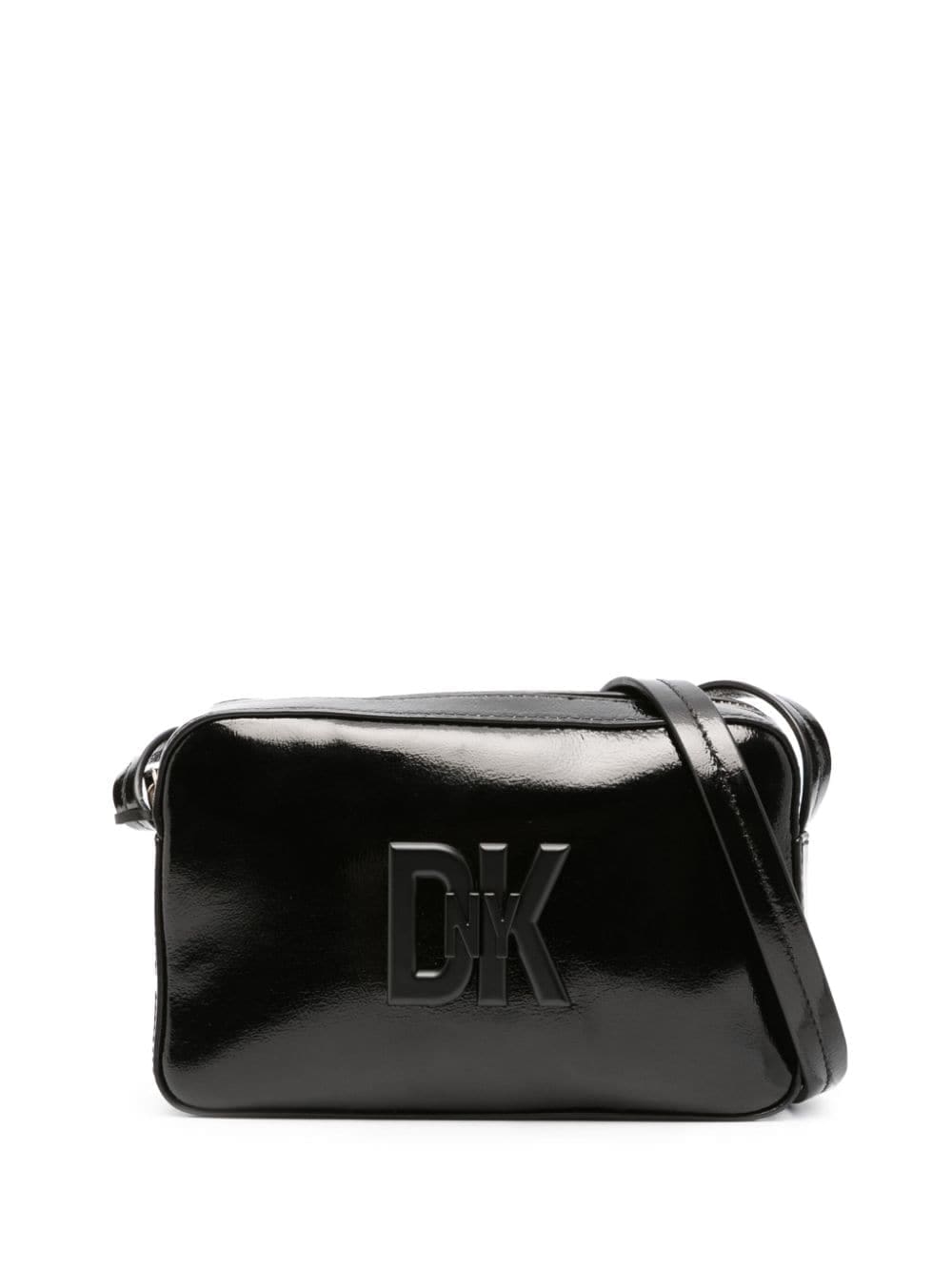 DKNY logo-plaque leather crossbody bag