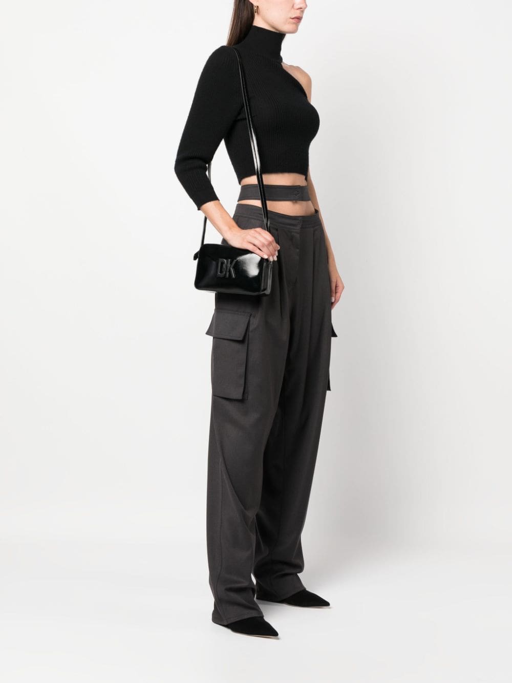 DKNY logo-plaque leather crossbody bag - Image 2