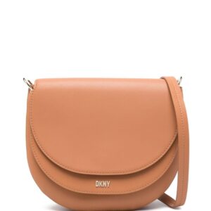 DKNY logo-lettering leather crossbody bag