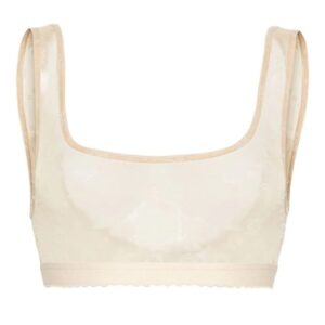 Marine Serre  Moonogram flocked tulle bralette