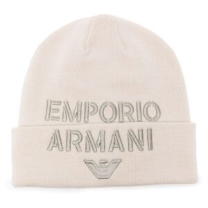 Emporio Armani fine-knit logo-embroidered beanie