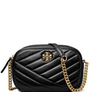 Tory Burch logo-plaque quilted crossbody bag