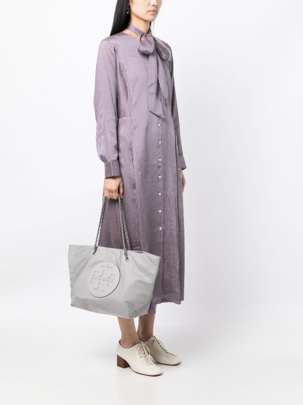 Tory Burch Ella logo-patch padded tote bag - Image 2