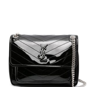 Saint Laurent Niki patent-leather shoulder bag