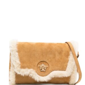 Versace La Medusa suede shoulder bag