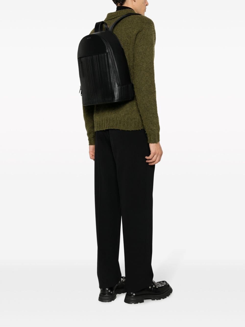 Paul Smith logo-stamp leather backpack - Image 5