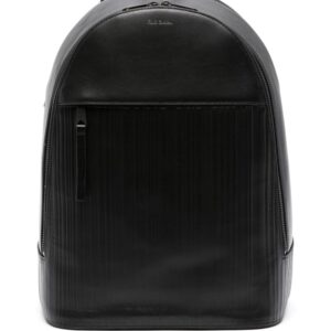 Paul Smith logo-stamp leather backpack