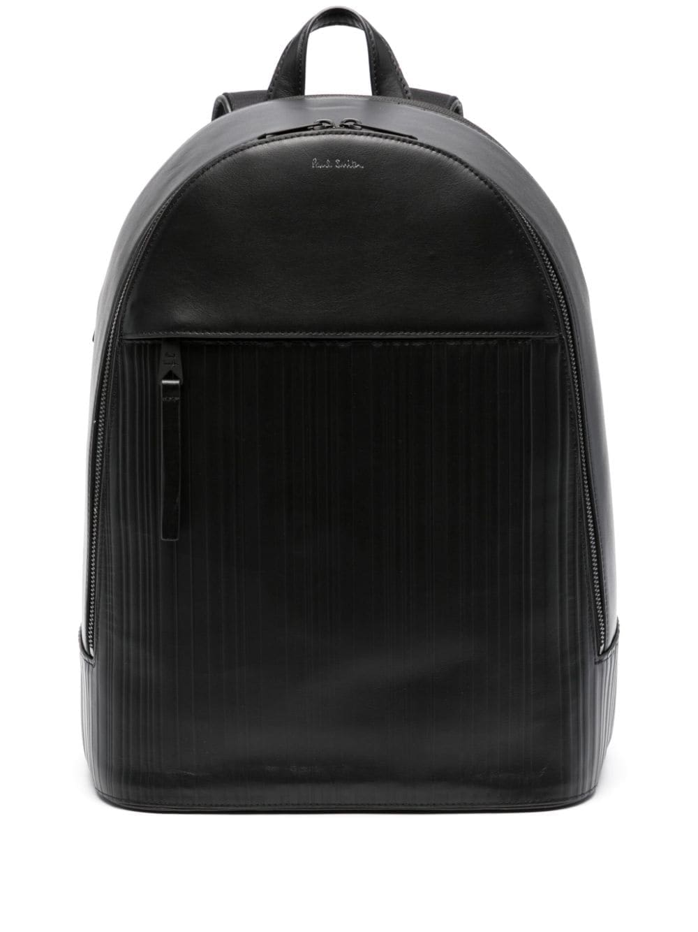 Paul Smith logo-stamp leather backpack
