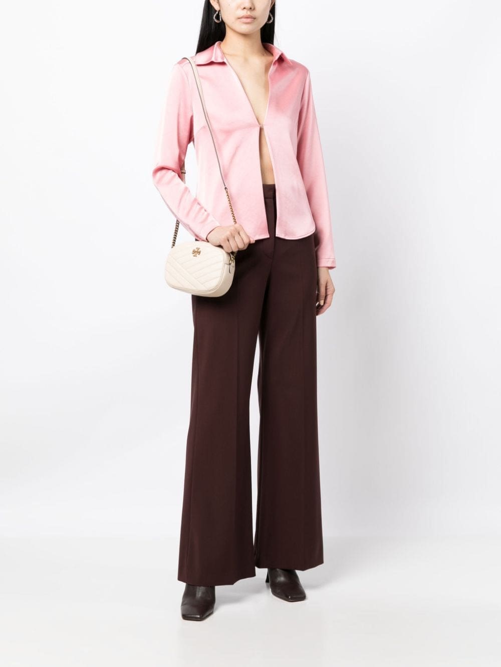 Tory Burch Kira chevron-stitch leather crossbody bag - Image 2