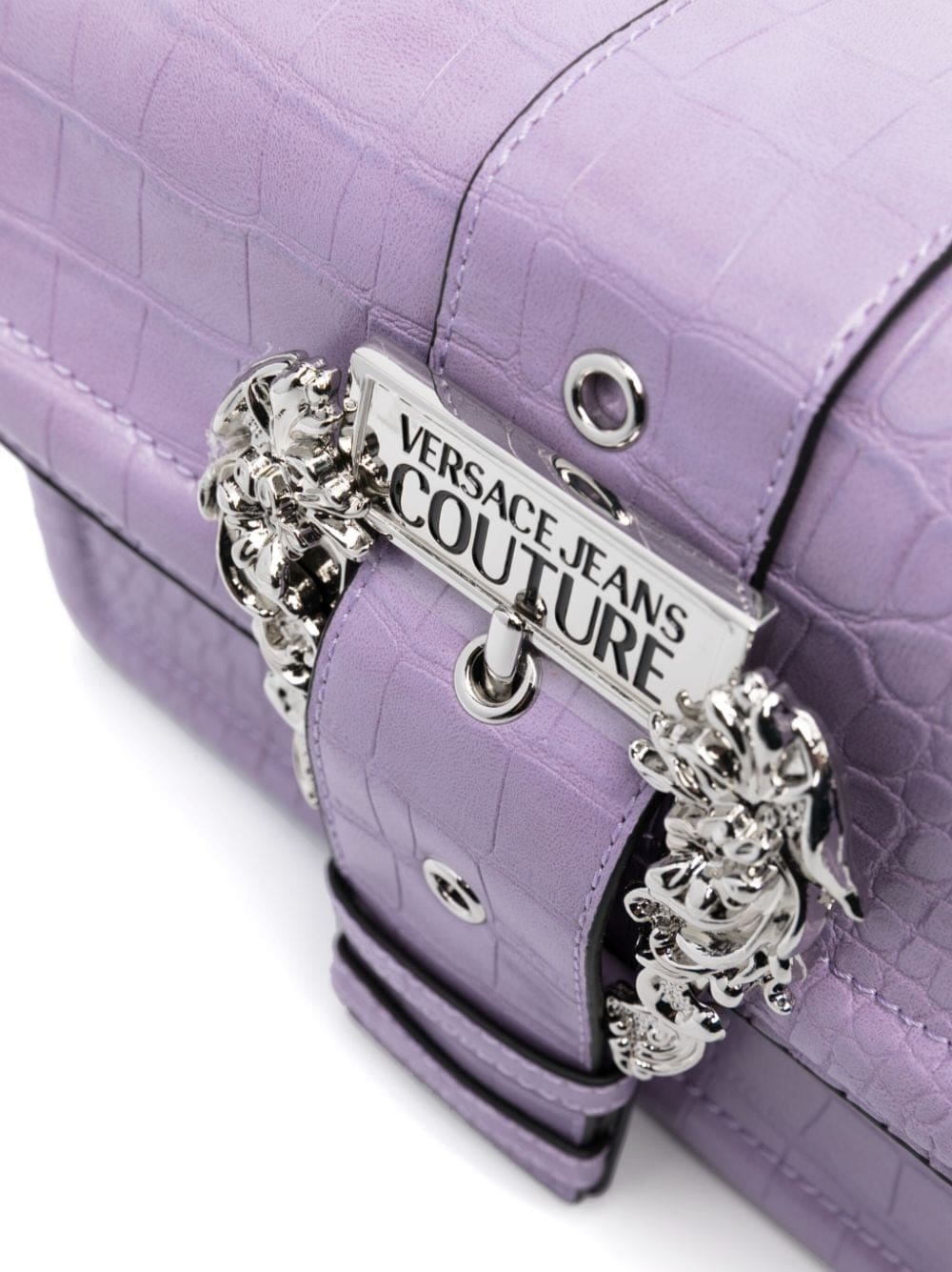 Versace Jeans Couture Baroque Buckle crocodile bag - Image 4