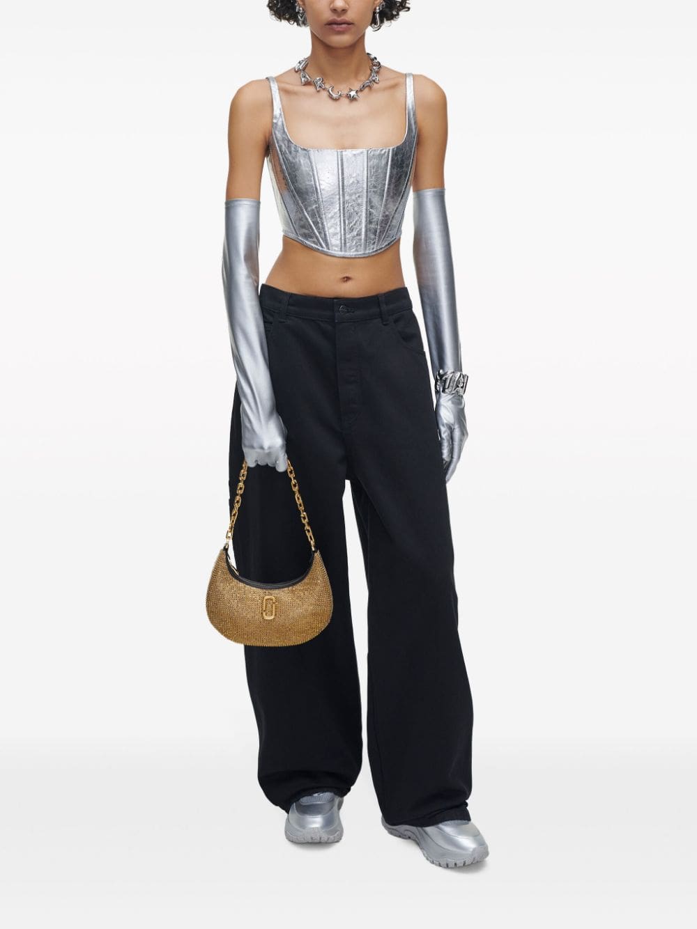 Marc Jacobs small The Rhinestone Curve shoulder bag - Image 2