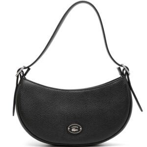 Lacoste logo-plaque leather shoulder bag