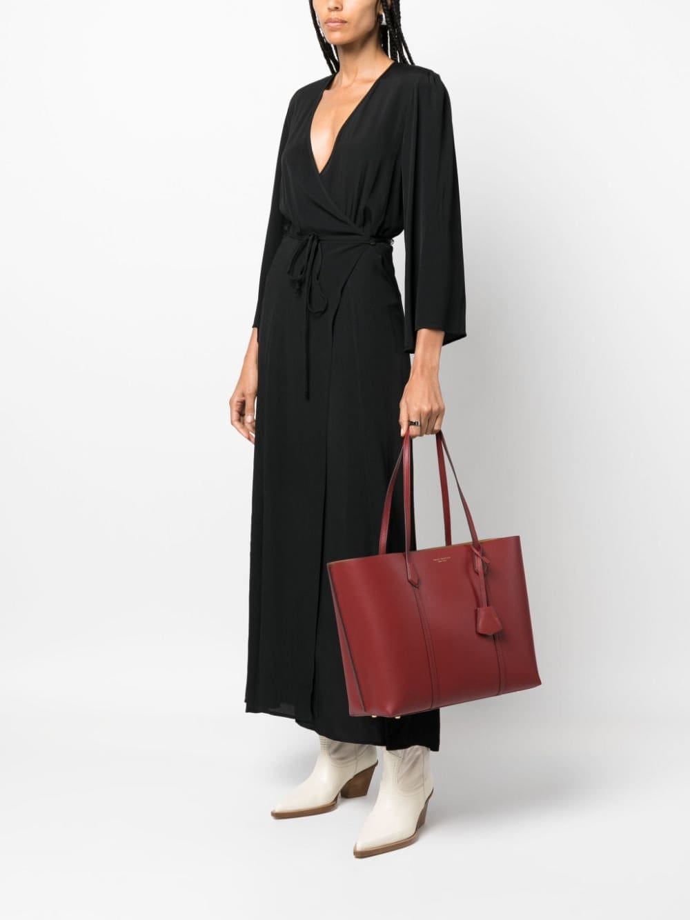 Tory Burch Perry logo-plaque leather tote bag - Image 2