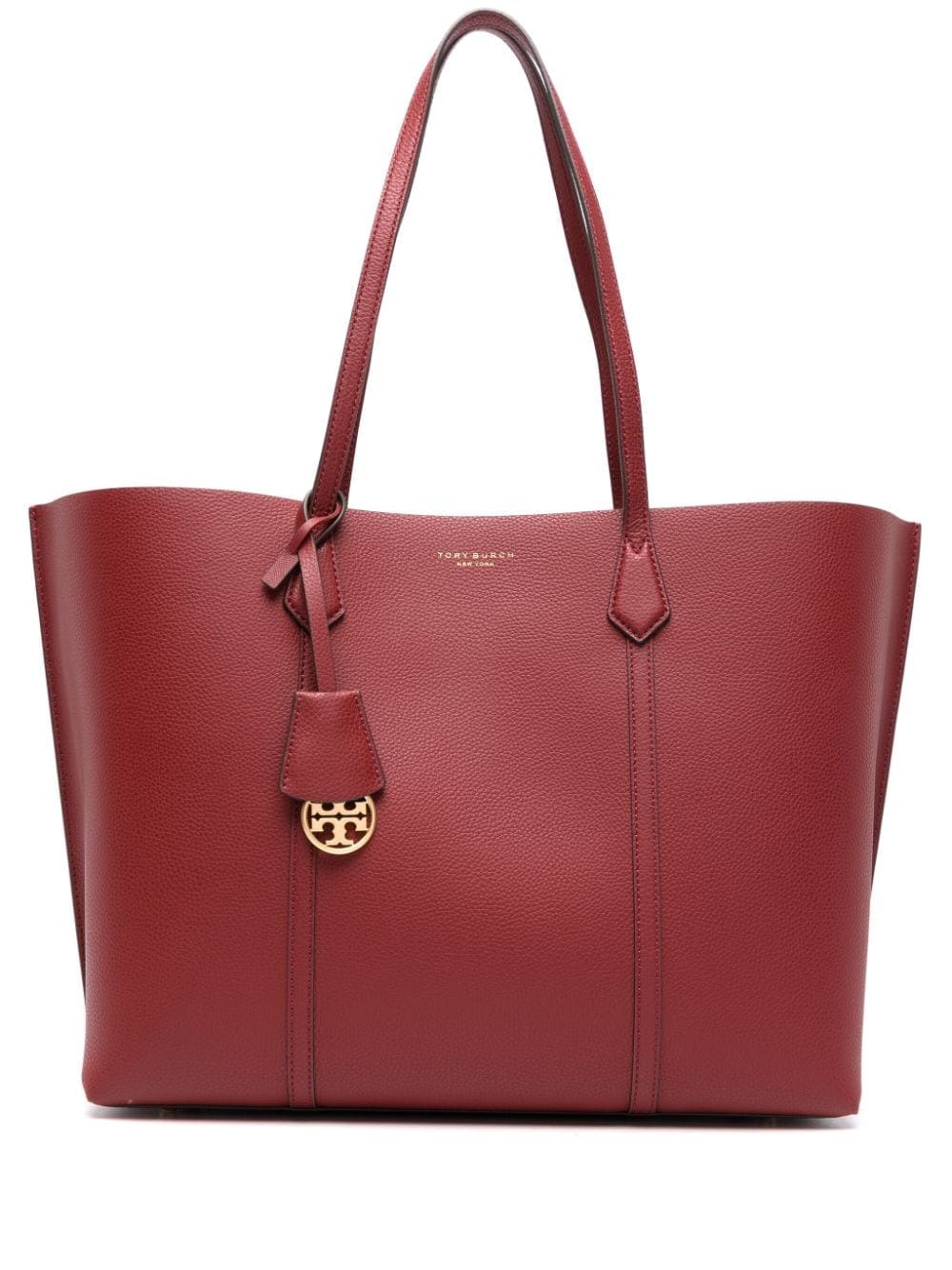 Tory Burch Perry logo-plaque leather tote bag