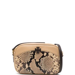 Tory Burch McGraw snake-embossed camera bag