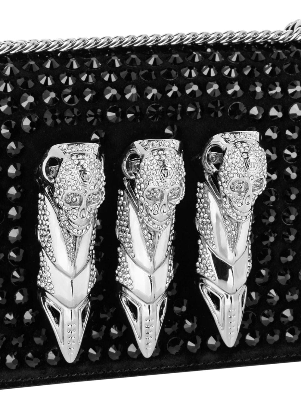 Philipp Plein small crystal-embellished shoulder bag - Image 4