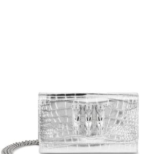 Philipp Plein small crocodile-embossed shoulder bag
