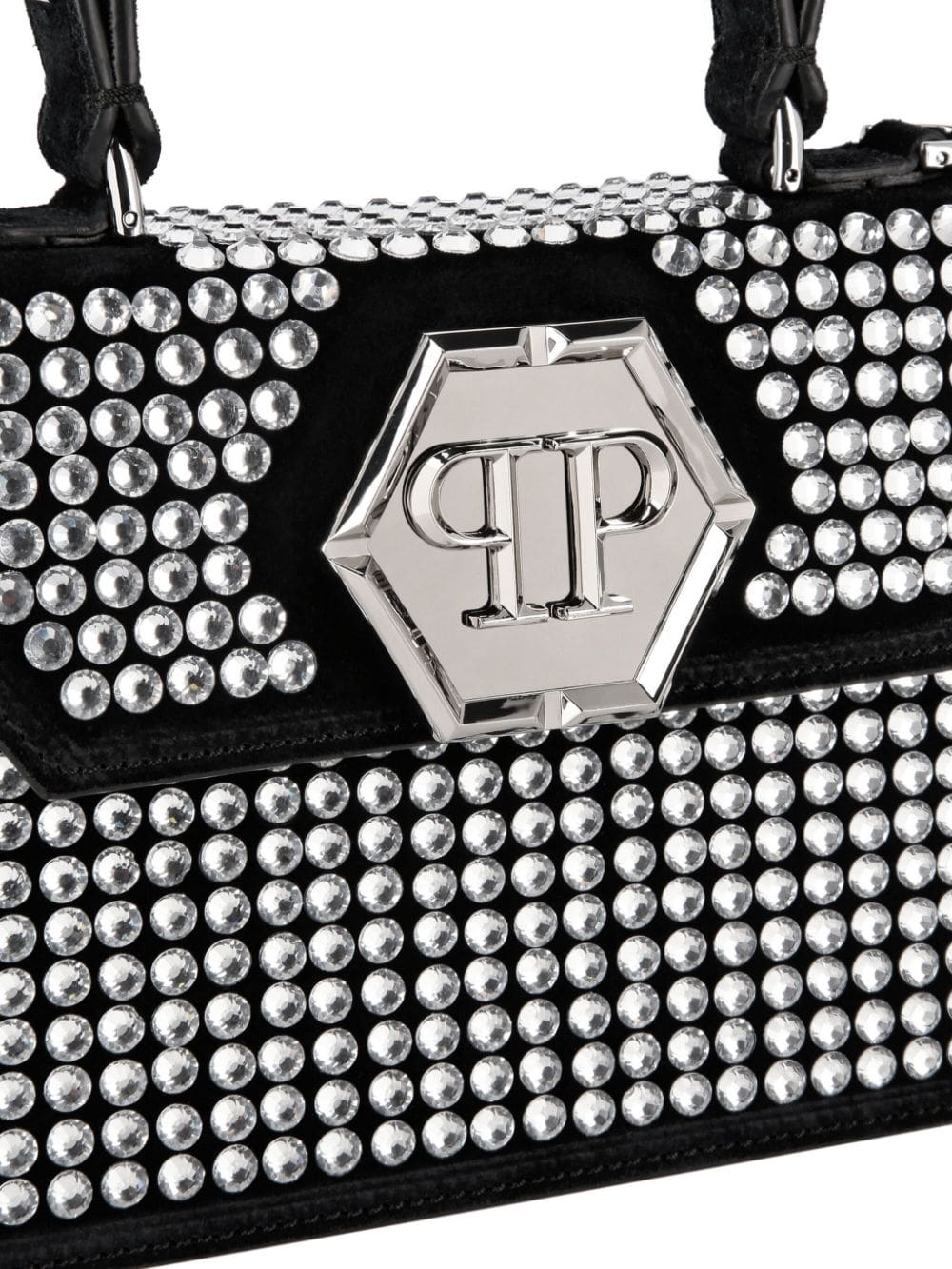 Philipp Plein crystal-embellished suede tote bag - Image 4