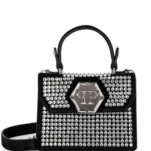 Philipp Plein crystal-embellished suede tote bag
