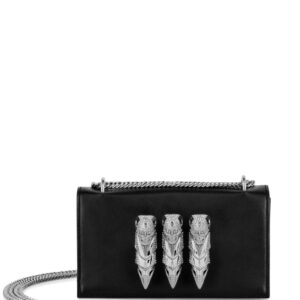 Philipp Plein skull-appliqué leather shoulder bag