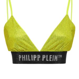 Philipp Plein logo-underband rhinestone bra