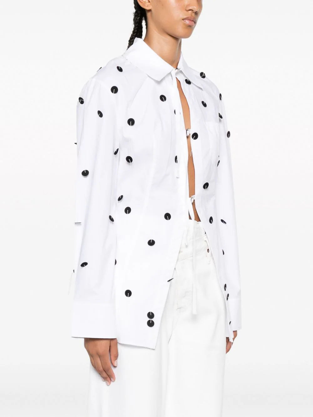 Jacquemus La Chemise Lavoir Brodée embellished shirt - Image 3