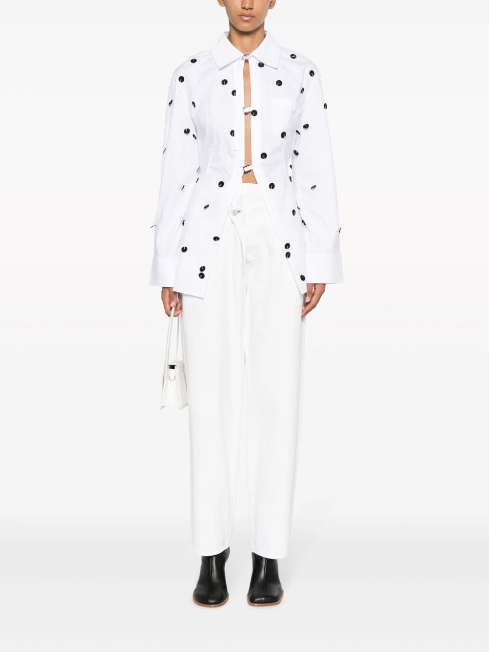 Jacquemus La Chemise Lavoir Brodée embellished shirt - Image 2
