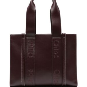 Chloé Woody leather tote bag