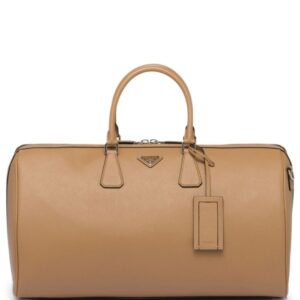 Prada triangle-logo leather bag