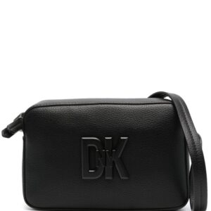 DKNY logo-plaque leather crossbody bag