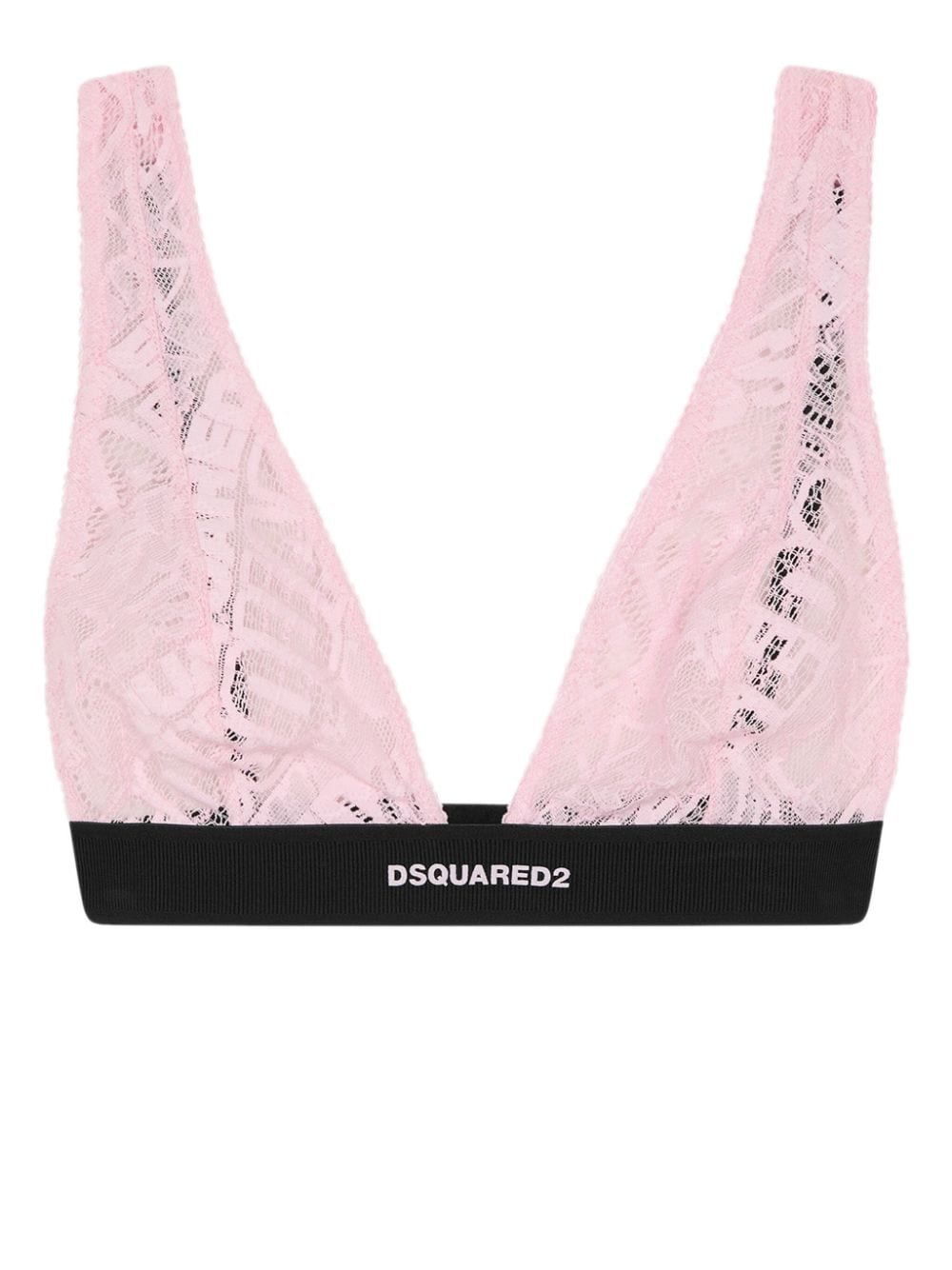 DSQUARED2 logo-embroidered lace bra
