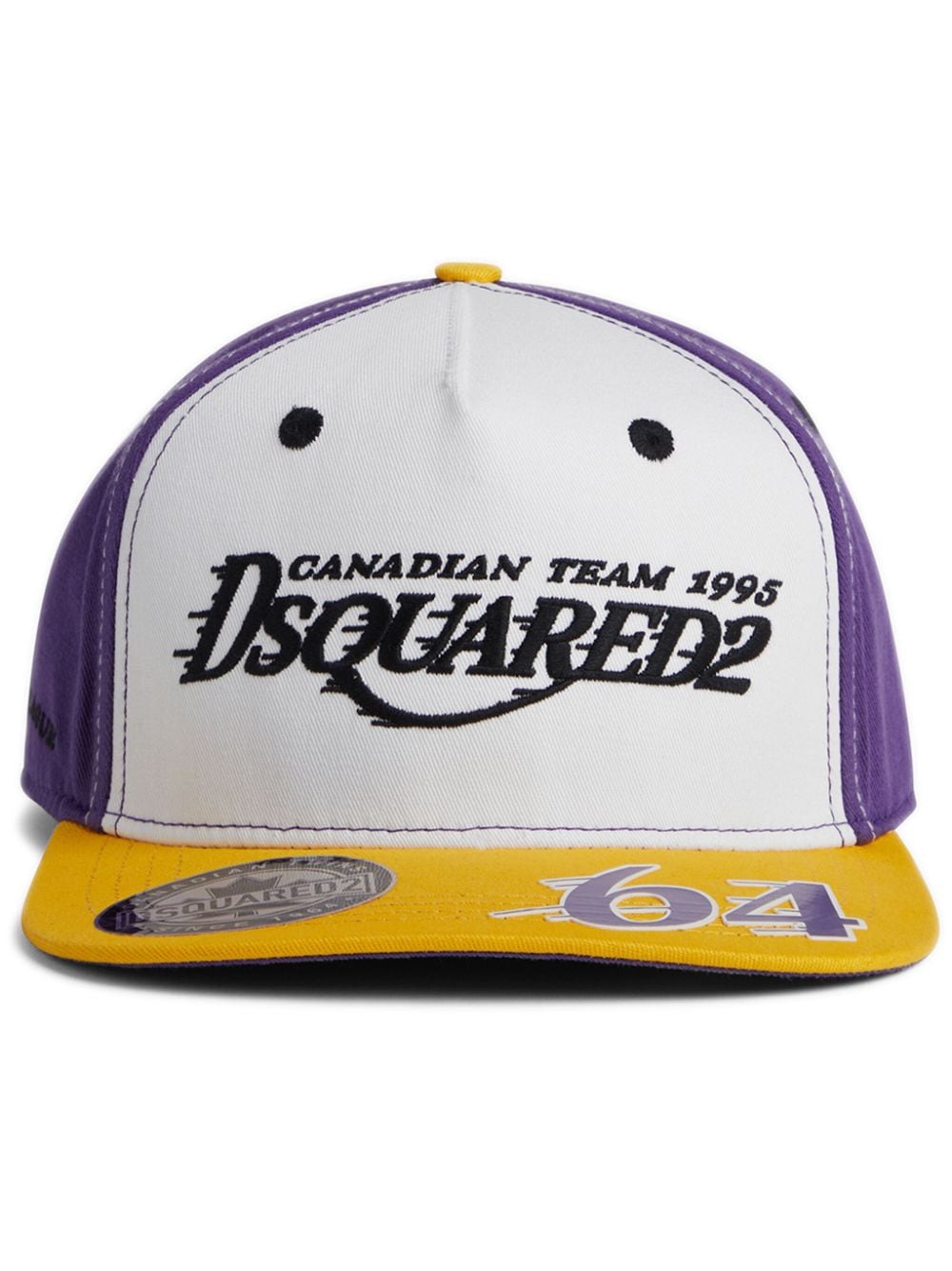 DSQUARED2 logo-embroidered colour-block cap