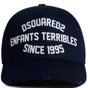 DSQUARED2 logo-print distressed baseball cap