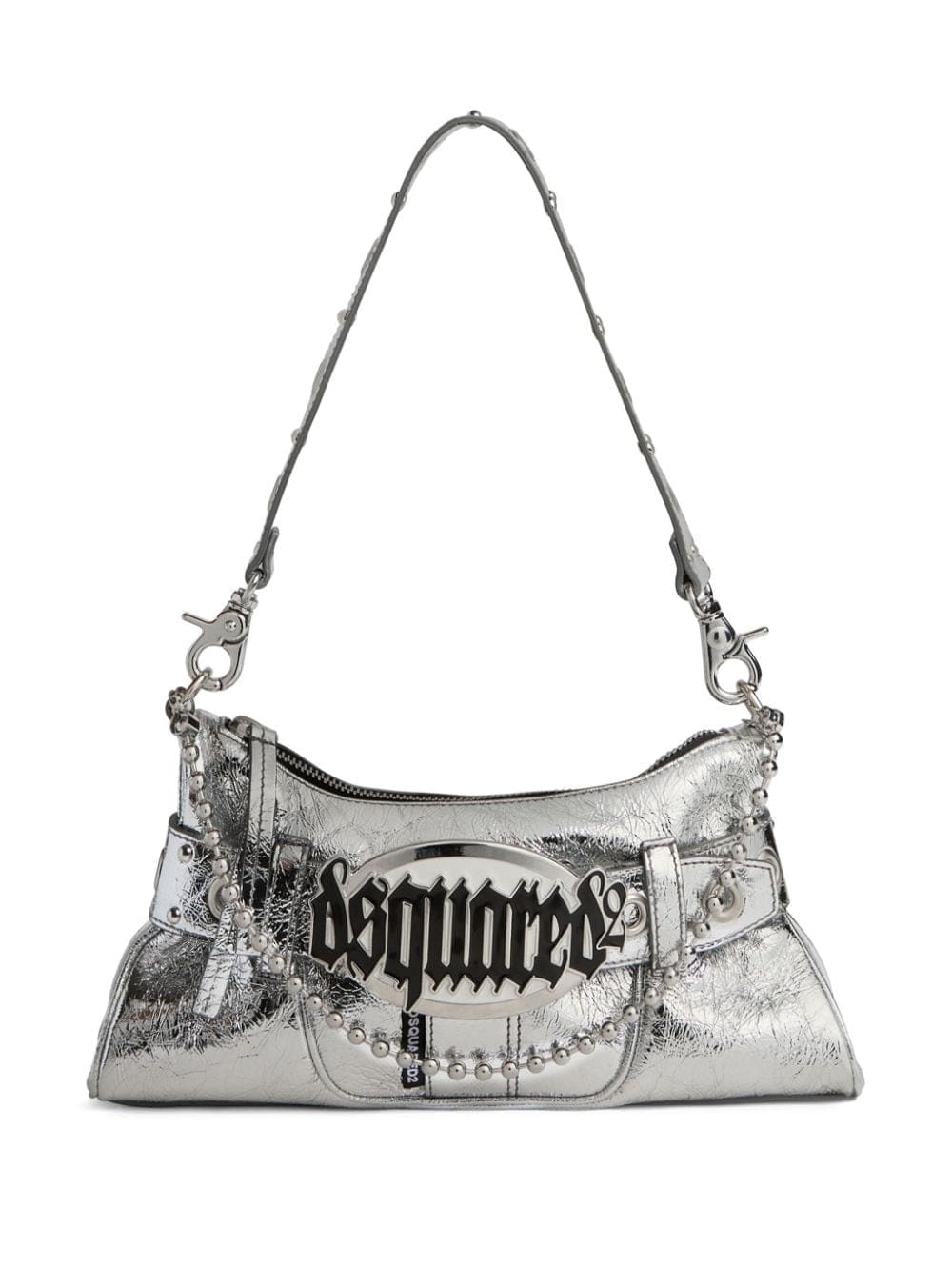 DSQUARED2 logo-plaque metallic shoulder bag