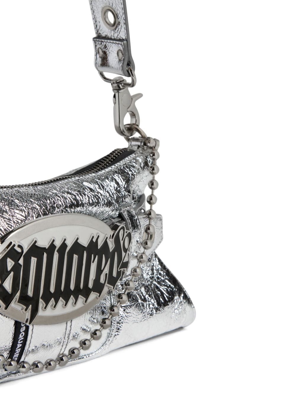 DSQUARED2 logo-plaque metallic shoulder bag - Image 3