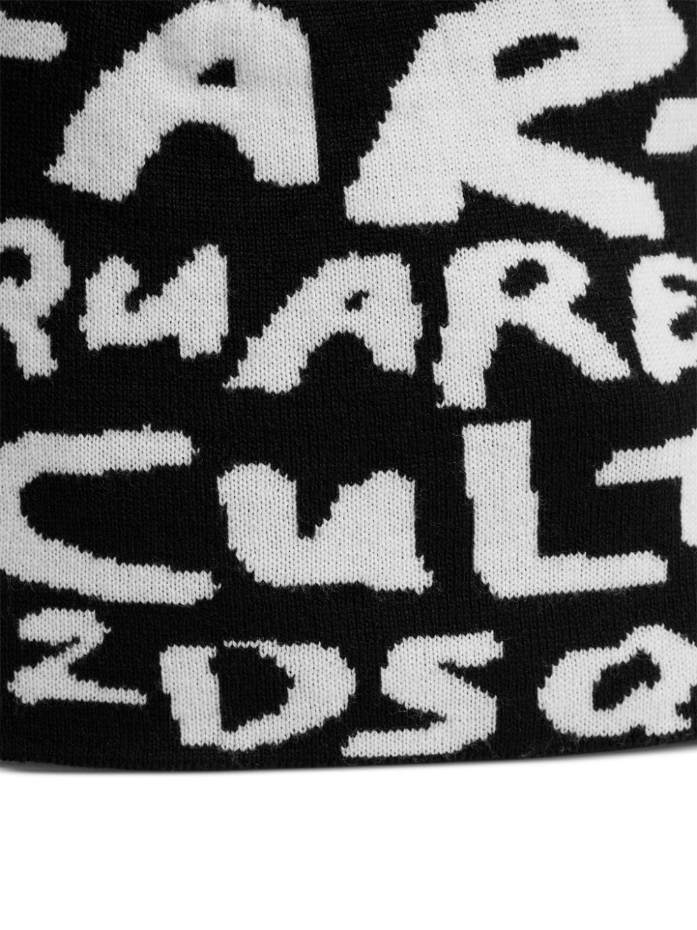 DSQUARED2 logo intarsia-knit wool beanie - Image 3