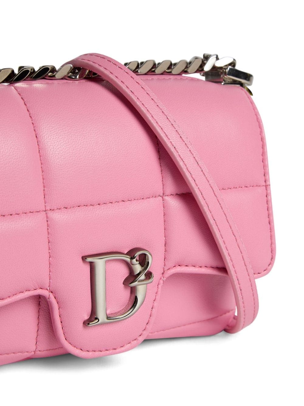 DSQUARED2 logo-plaque quilted leather bag - Image 3