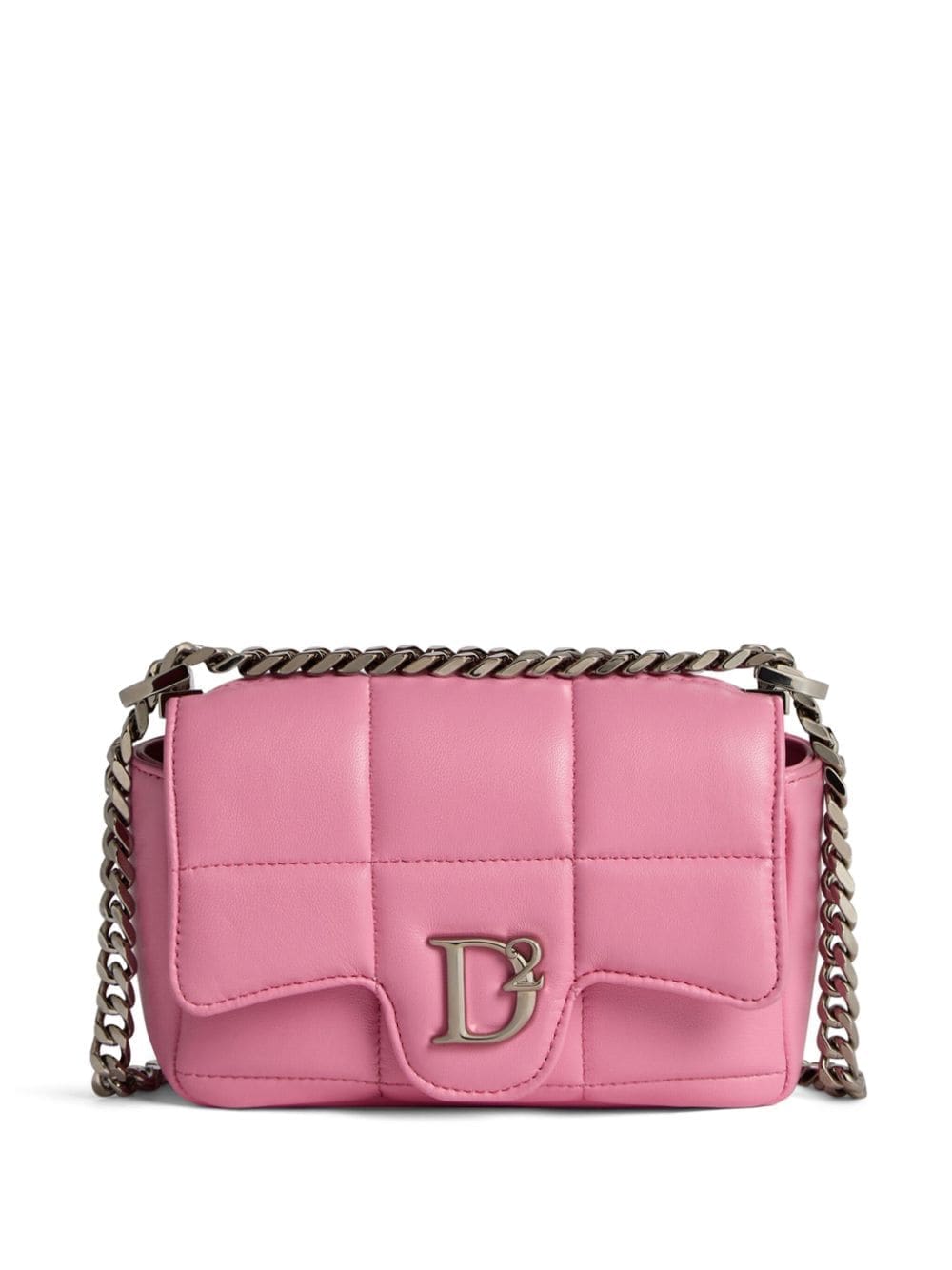 DSQUARED2 logo-plaque quilted leather bag