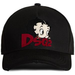 DSQUARED2 logo-print cotton baseball cap