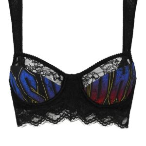 DSQUARED2 decorative-stitching lace bra