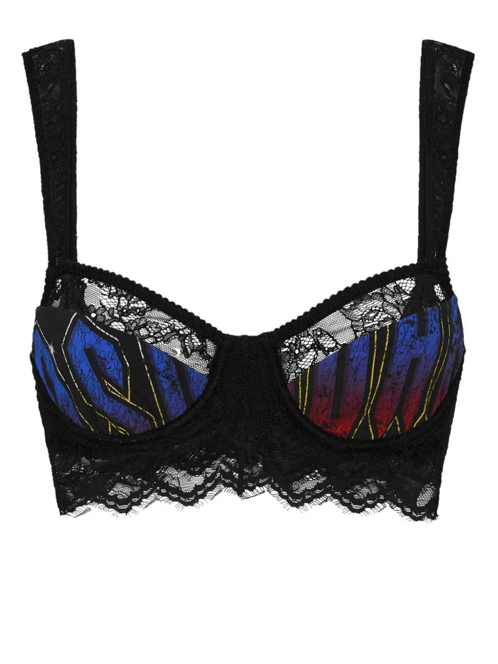 DSQUARED2 decorative-stitching lace bra