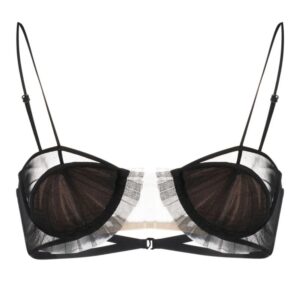 Nensi Dojaka  panelled semi-sheer bra
