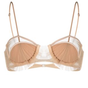 Nensi Dojaka  panelled semi-sheer bra